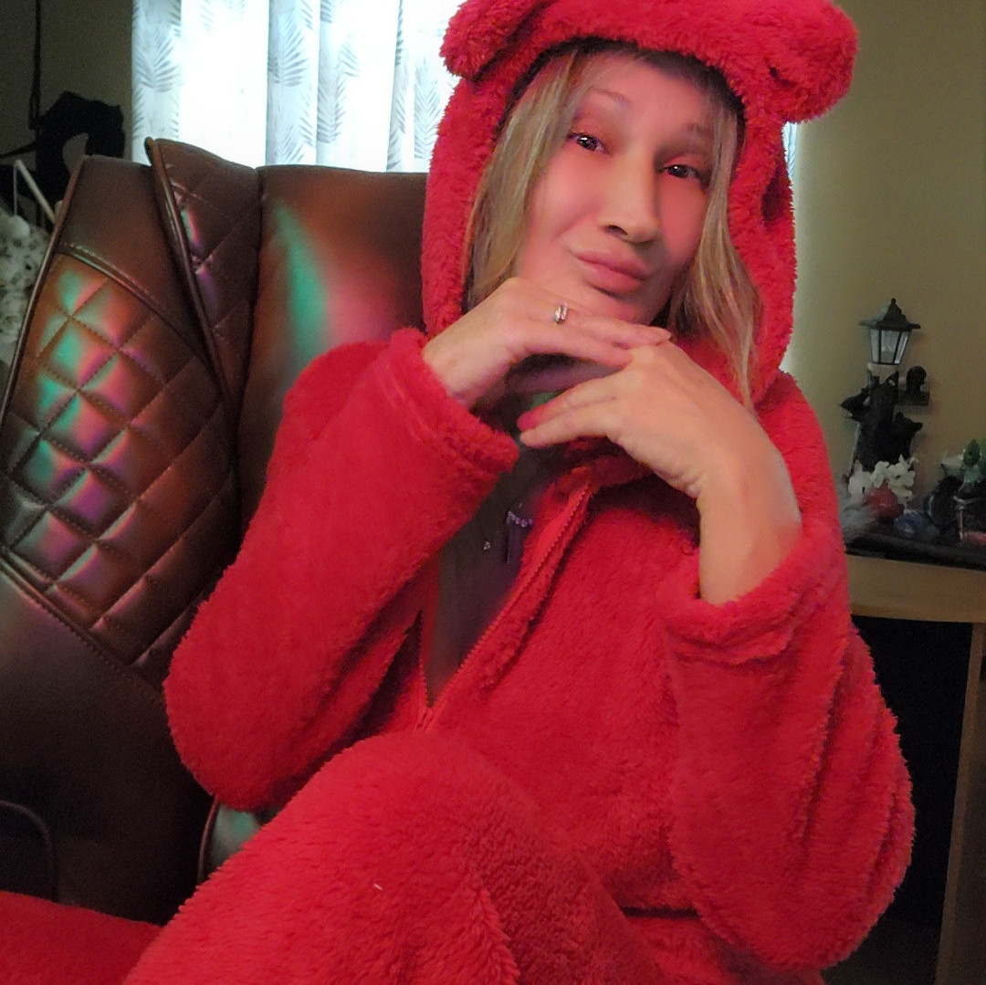 RED FLUFFY COZY ONESIE